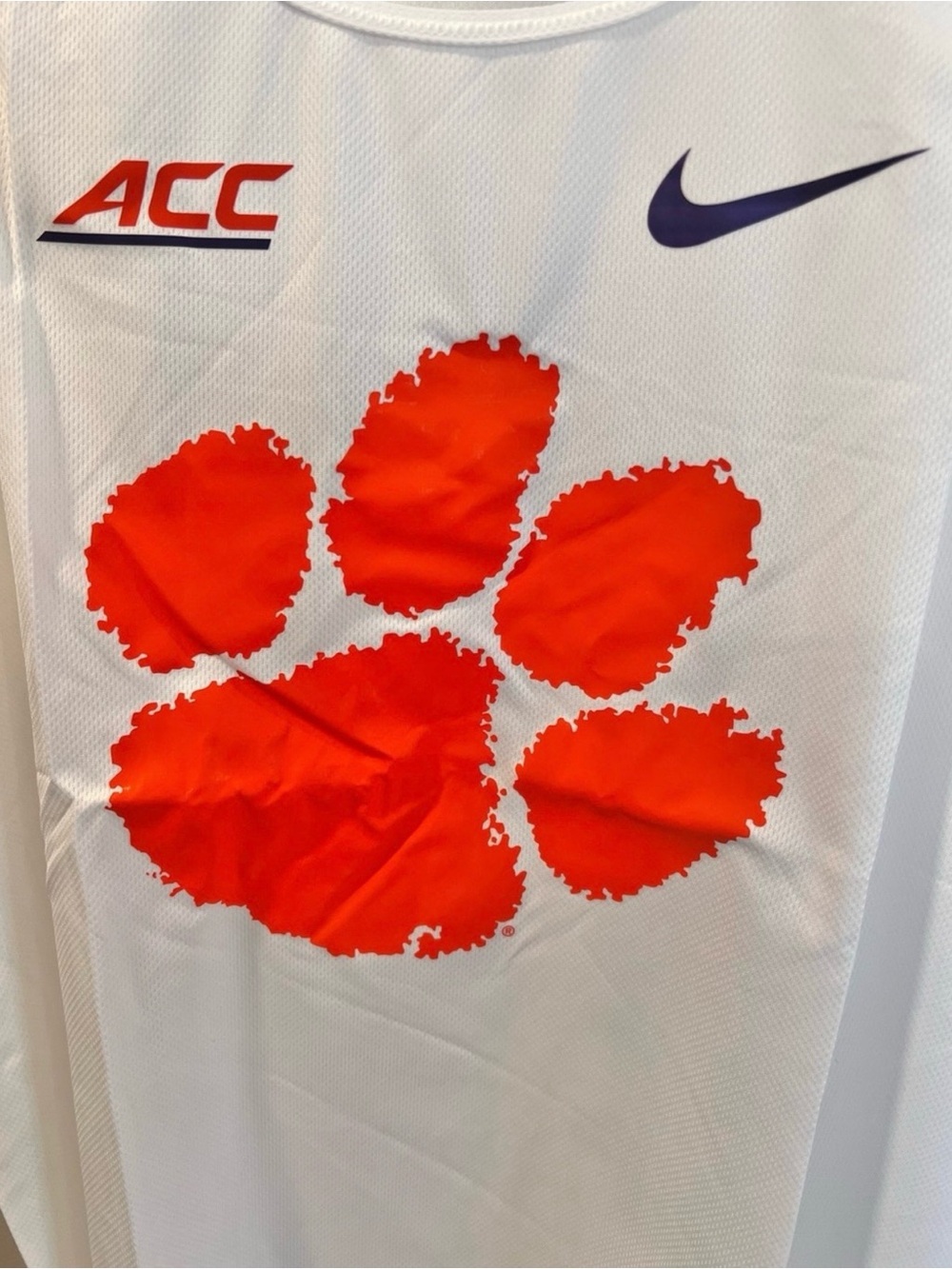 NEW Nike Clemson Tigers Women’s Tank Top ACC Size Large White Uniform Field. - Picture 2 of 4